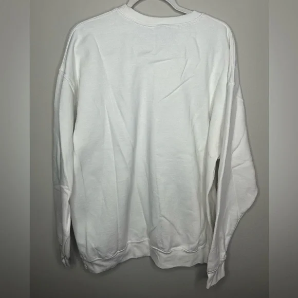 Kansas City Royals KC Crewneck Pullover Sweatshirt White & Blue MLB Baseball XL - Picture 4 of 8